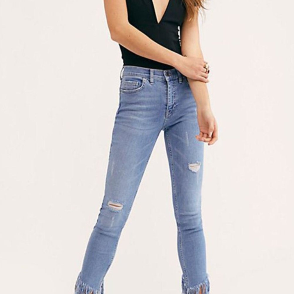 Free People Frayed Jeans